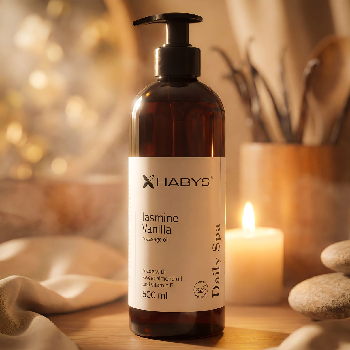 Ulei de masaj Habys | Daily Spa Iasomie & Vanilie | 500 ml