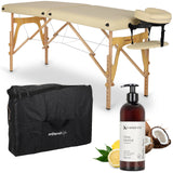 Set | Masă de masaj Sonia 60 cm – bej | + Ulei de masaj Daily Spa Citrus Coconut HABYS 500 ml