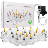 Ventuze din plastic cu vid | fără flacară cu pompă | set 14 buc sau 24 buc | HABYS