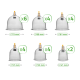 Ventuze din plastic cu vid | fără flacară cu pompă | set 14 buc sau 24 buc | HABYS