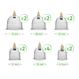 Ventuze din plastic cu vid | fără flacară cu pompă | set 14 buc sau 24 buc | HABYS