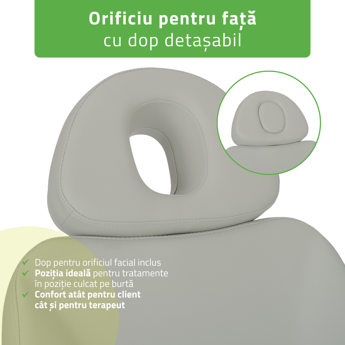 Pat cosmetic electric | Ravia PRO 3 | Fotoliu cosmetic cu reglare electrică | Telecomandă de manuală | 4 motoare electrice