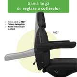 Pat cosmetic electric | Ravia PRO 3 | Fotoliu cosmetic cu reglare electrică | Telecomandă de manuală | 4 motoare electrice