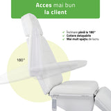 Fotoliu cosmetic electric | Velora PRO 4 | Scaun cosmetic cu reglare electrică | Telecomandă manuală | 4 motoare | 3 ani garanție