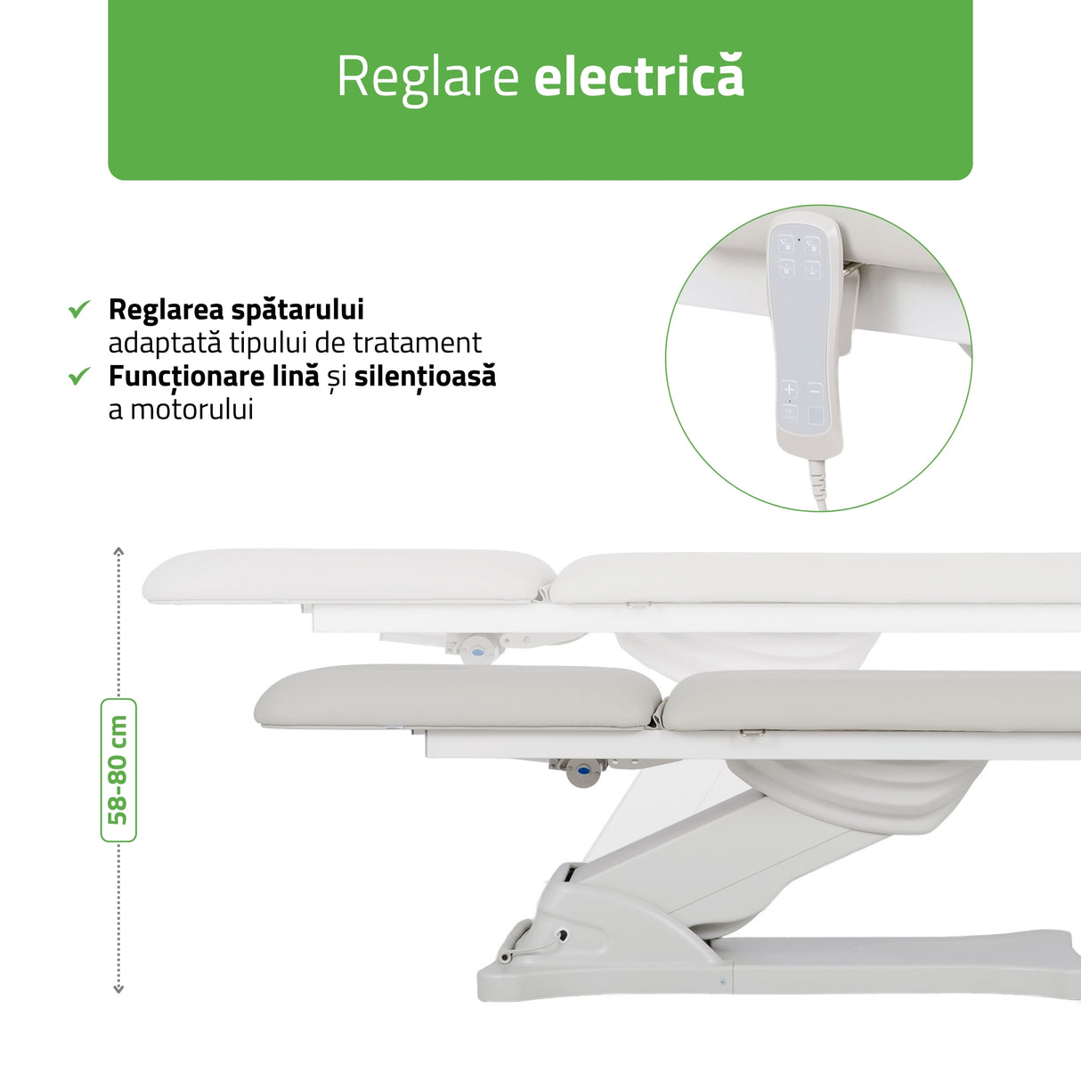 Pat cosmetic electric încălzit pentru masaj și tratamente SPA | 2 motoare | Camilla ERGO 2 | Telecomandă Manuală | 3 ani garanție!