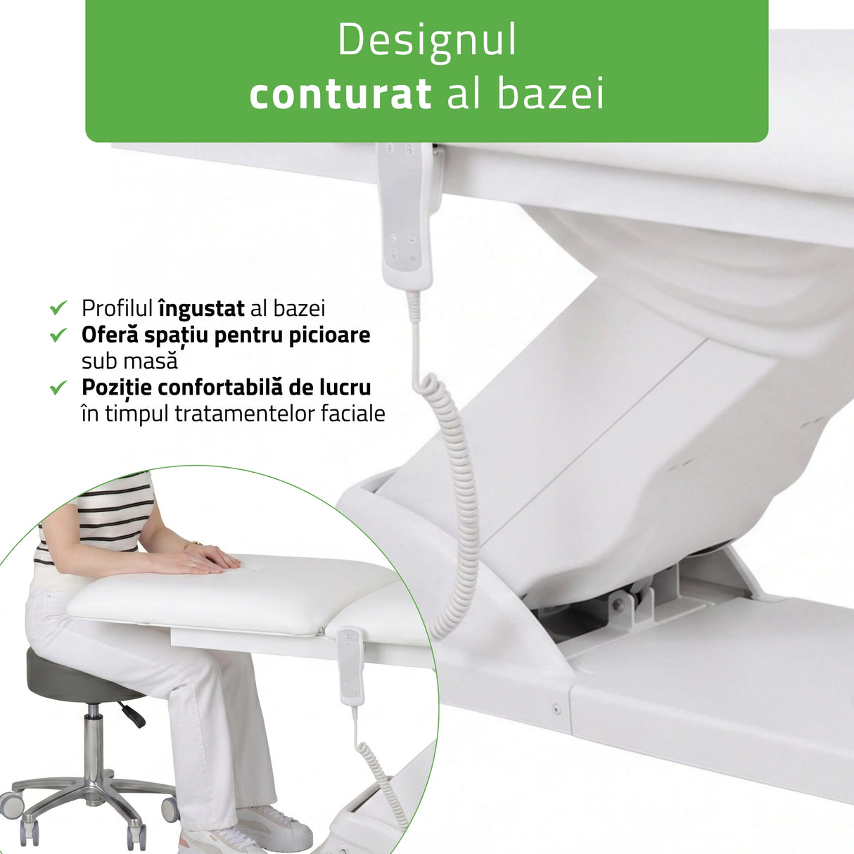 Pat cosmetic electric încălzit pentru masaj și tratamente SPA | 2 motoare | Camilla ERGO 2 | Telecomandă Manuală | 3 ani garanție!
