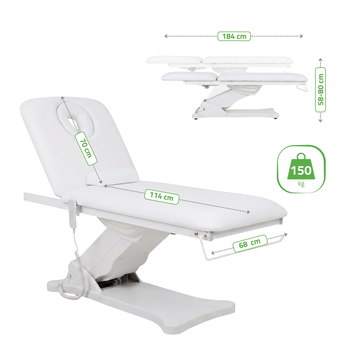 Pat cosmetic electric încălzit pentru masaj și tratamente SPA | 2 motoare | Camilla ERGO 2 | Telecomandă Manuală | 3 ani garanție!