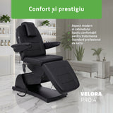 Fotoliu cosmetic electric | Velora PRO 4 | Scaun cosmetic cu reglare electrică | Telecomandă manuală | 4 motoare | 3 ani garanție