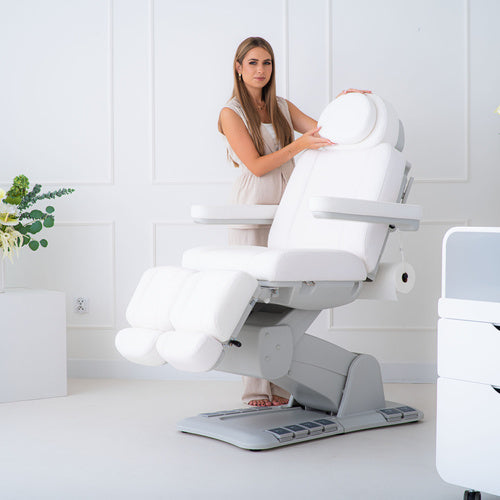 Fotoliu cosmetic electric Habys Evia Lift P | pentru podologie, pedichiură, cabinete de medicină estetică, saloane de cosmetică și beauty | 3 ani garanție