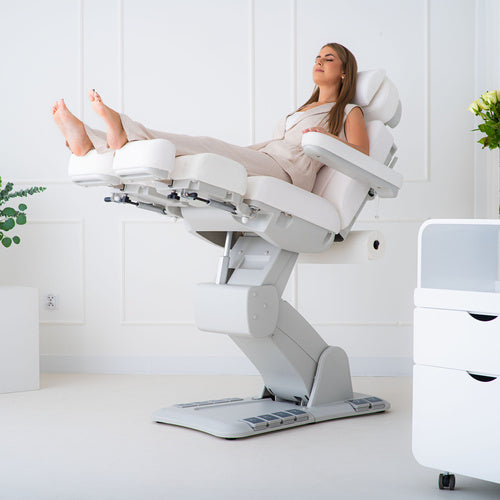 Fotoliu cosmetic electric Habys Evia Lift P | pentru podologie, pedichiură, cabinete de medicină estetică, saloane de cosmetică și beauty | 3 ani garanție