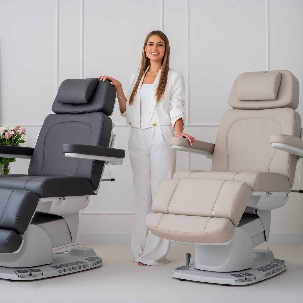 Fotoliu cosmetic electric Habys Evia Pro | 4 motoare |  rotație la 45° | Garanție 3 ani